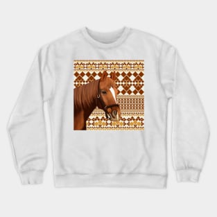 Brown Horse Crewneck Sweatshirt